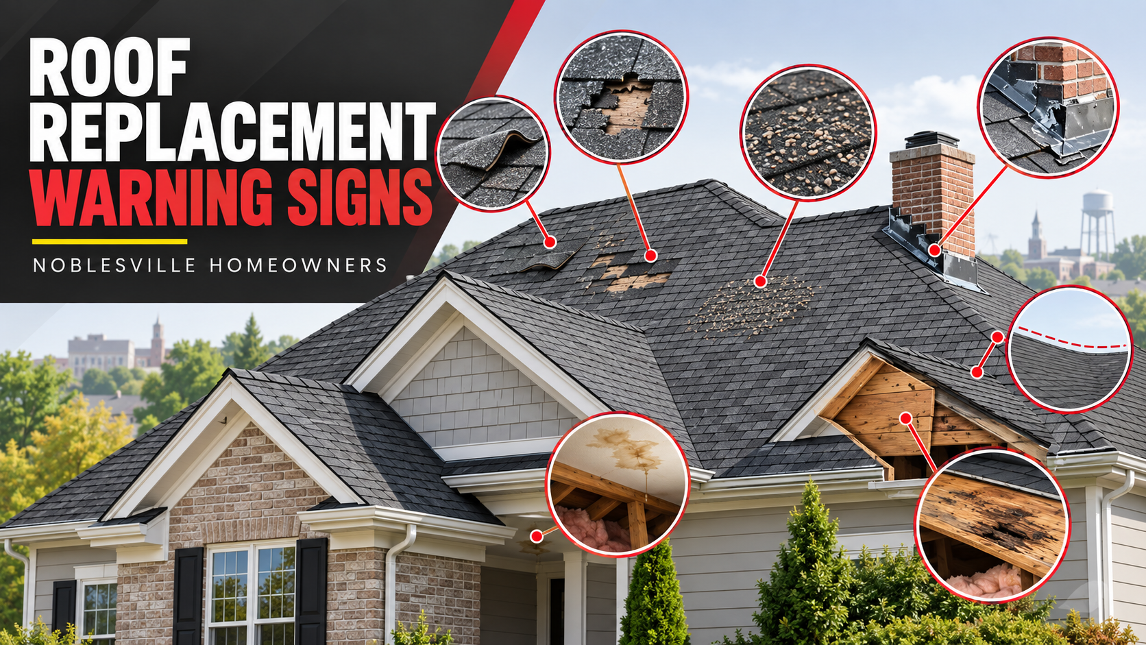 Noblesville Roofing Replacement Signs